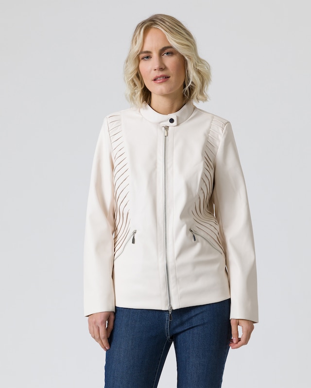 Jacke aus Lederimitat