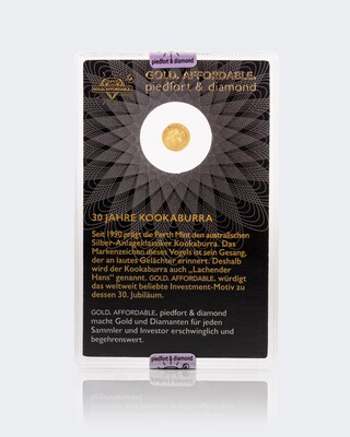 Goldmünze Piedfort Diamond 30 Jahre Kookaburra