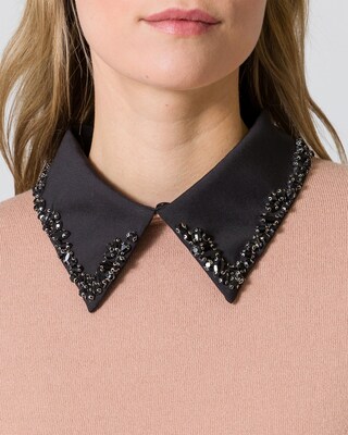 Pullover mit Blusenkragen