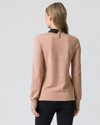 Pullover mit Blusenkragen