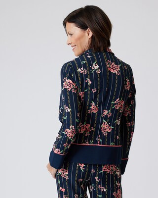 Blazer mit Sommer-Blütendruck