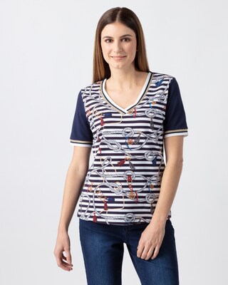 Shirt mit Metallic Tape