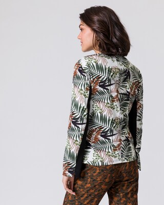 Jacke mit Blätterdruck
