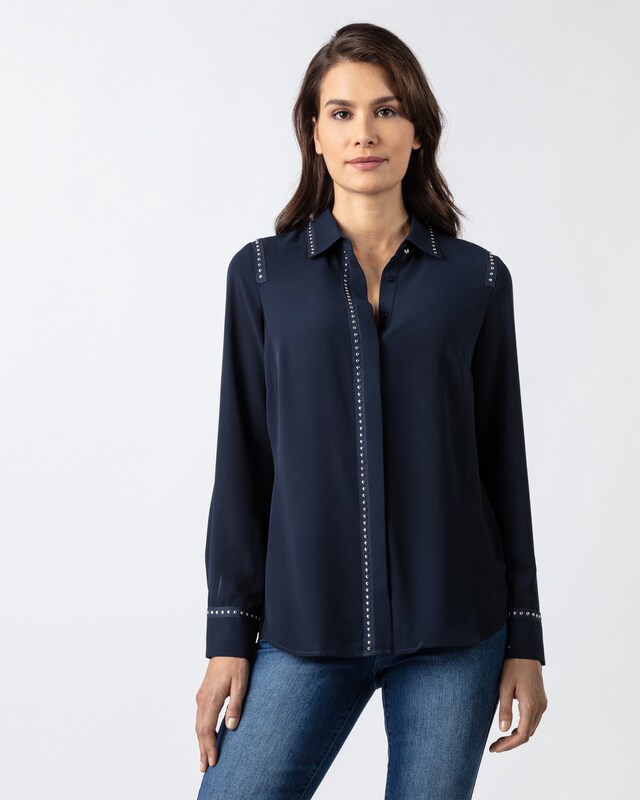 Bluse mit Nietenband