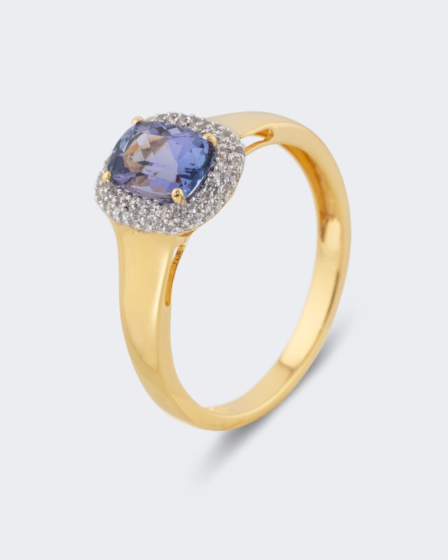 Ring mit Tansanit und Zirkon