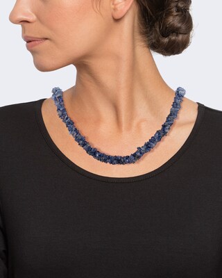 Collier mit Kyanit, 3-reihig