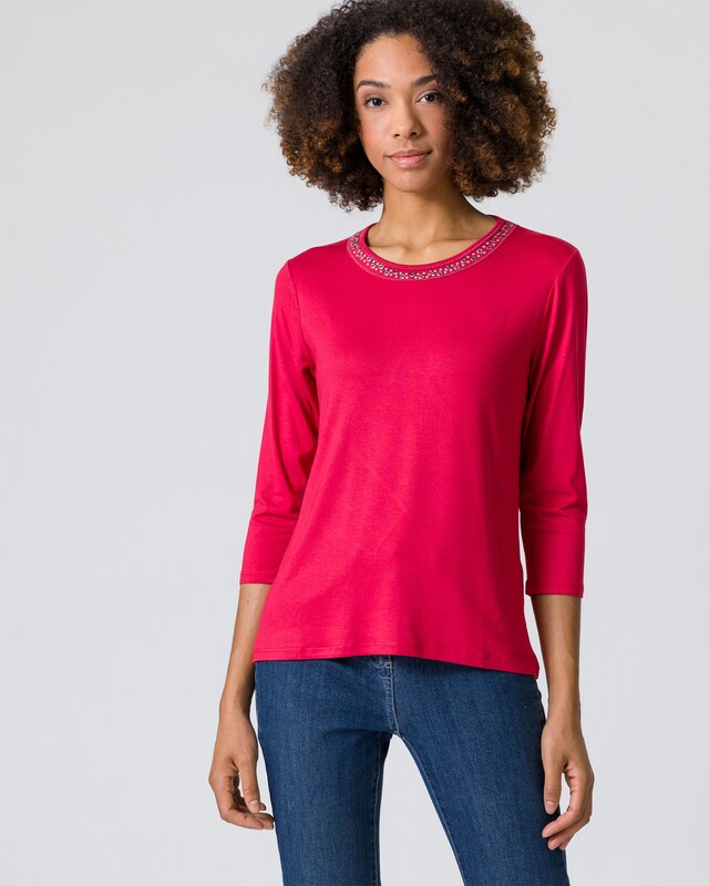 Shirt mit Metallplättchen-Deko