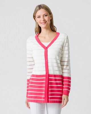 Cardigan im Streifendesign