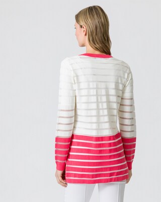 Cardigan im Streifendesign