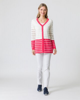 Cardigan im Streifendesign