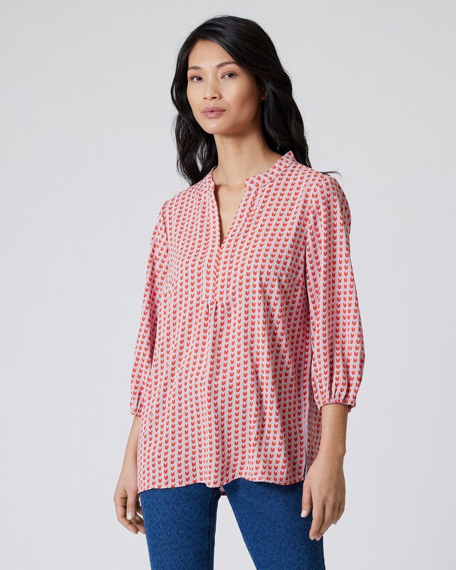 Tunika-Bluse mit Druck