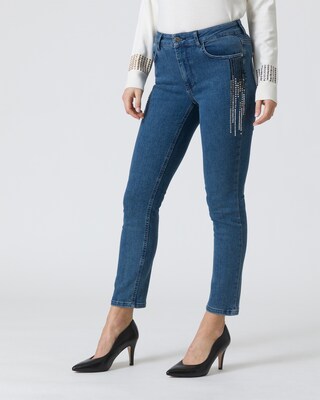 Jeans mit Verzierung