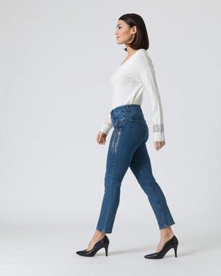 Jeans mit Verzierung