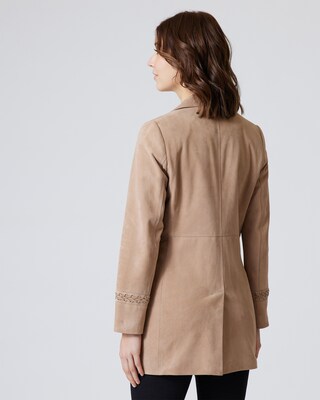 Kurzmantel aus Veloursleder