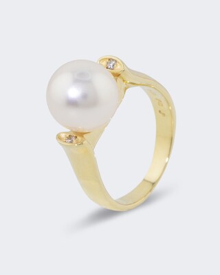 Ring mit Muschelkernperle 10 mm