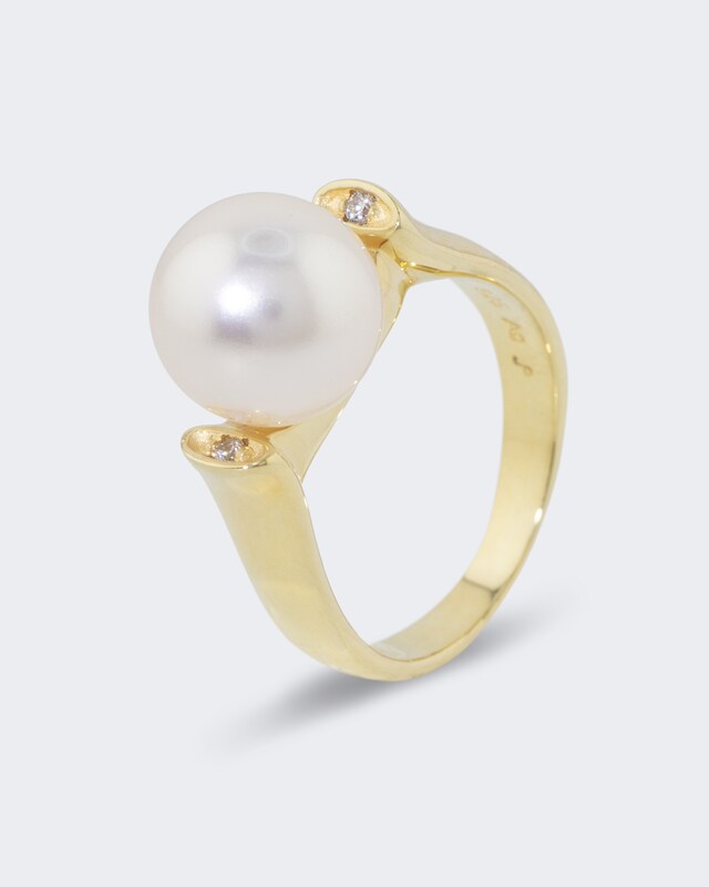 Ring mit Muschelkernperle 10 mm