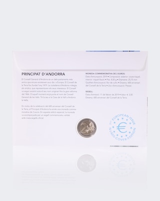 2€ Numisbrief Andorra Consell de la Terra