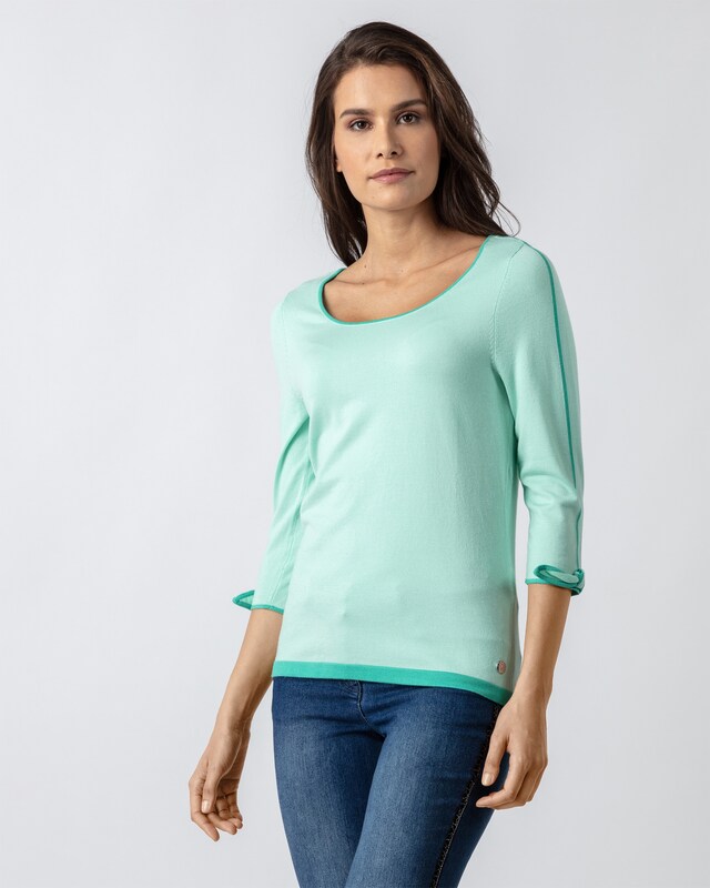 Pullover mit Kontrastabschluss