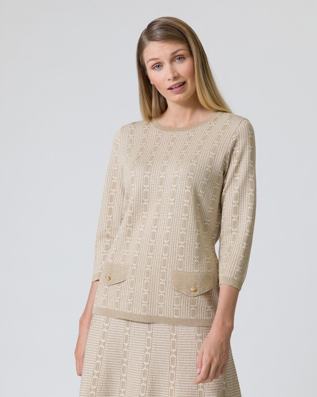 Strickpullover mit Glanzgarn