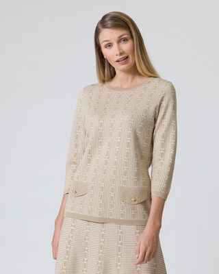 Strickpullover mit Glanzgarn