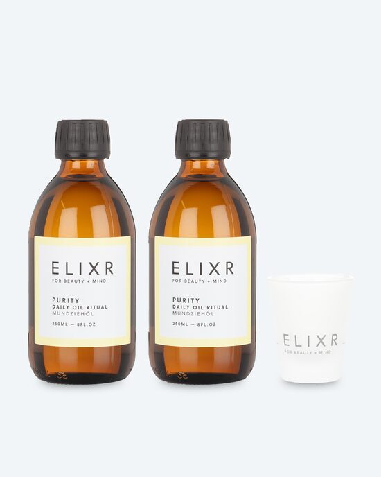 Produktabbildung für Mundziehöl, 2x 250 ml + Dosierhilfe