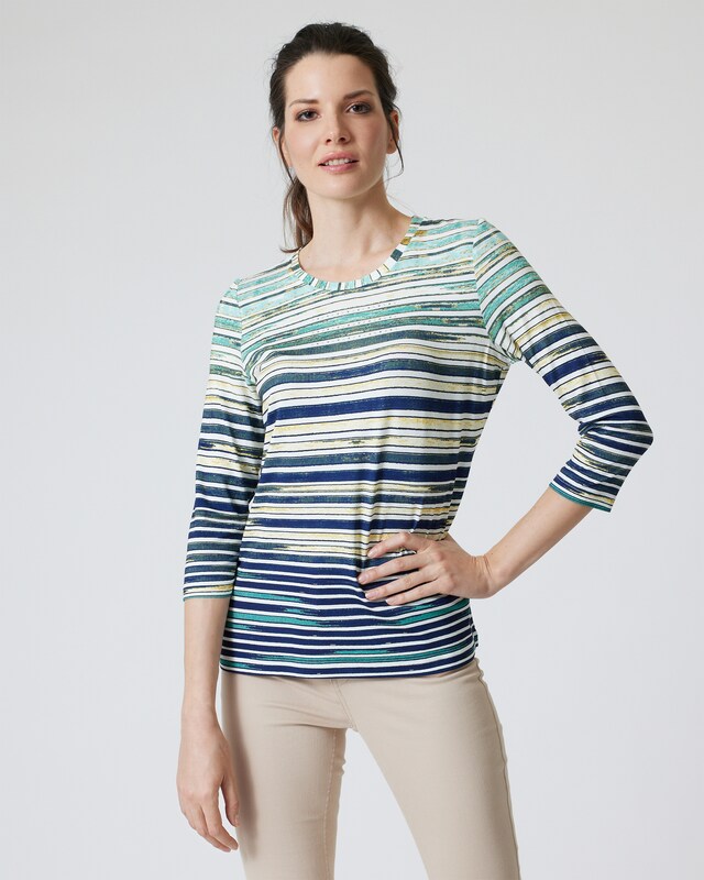 Shirt mit Streifen-Print