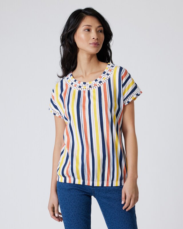 Shirt mit Spitzeneinsatz
