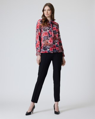 Bluse mit Rosenmuster