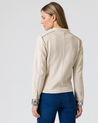 Jacke mit Metallic-Einsatz