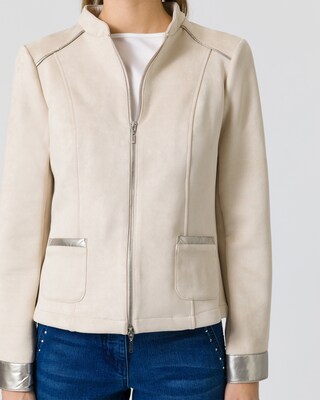 Jacke mit Metallic-Einsatz