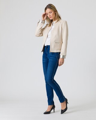 Jacke mit Metallic-Einsatz