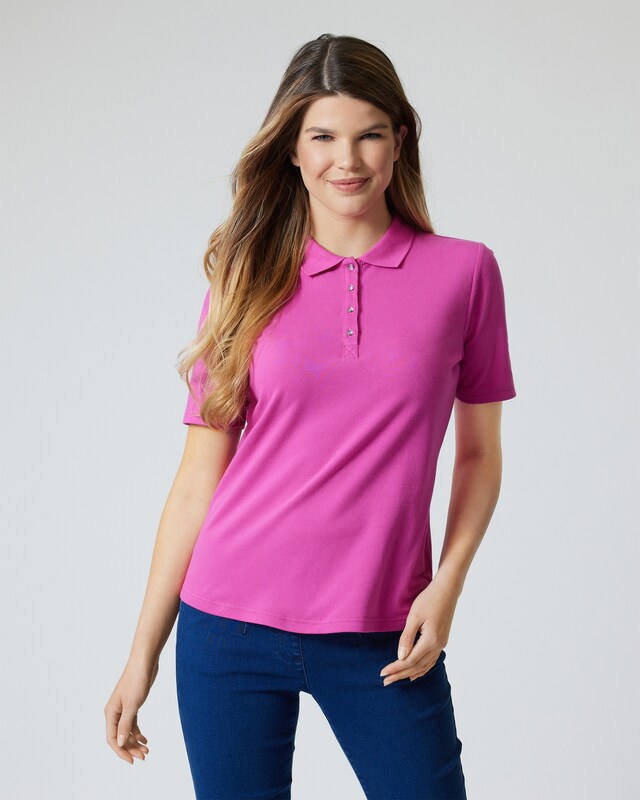 Poloshirt mit Knopfleiste