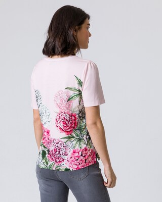 Kurzarmshirt mit Blumendruck