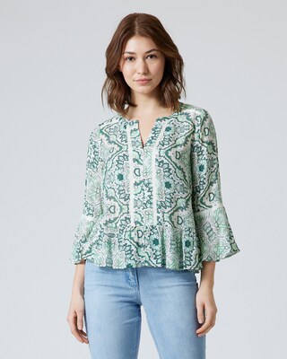 Bluse mit Paisley-Muster
