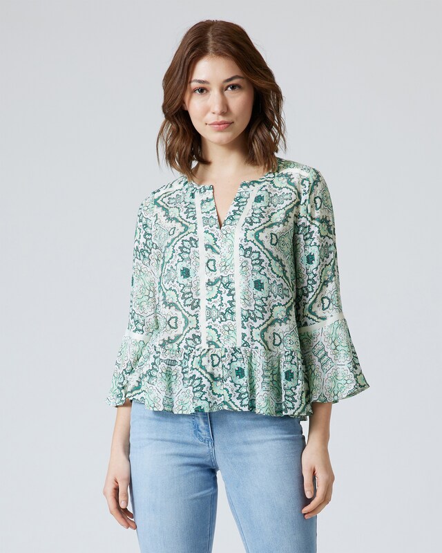 Bluse mit Paisley-Muster