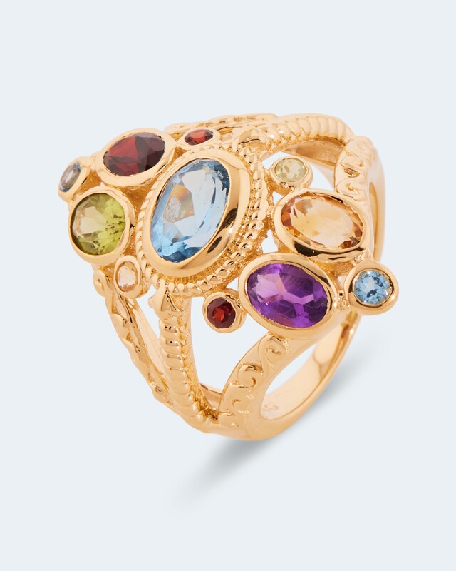 Ring mit Edelsteinmix