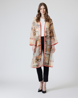 Kimono mit Ornamentdruck