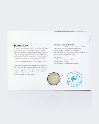 2€ Numisbrief San Marino - F. Lippi 2019