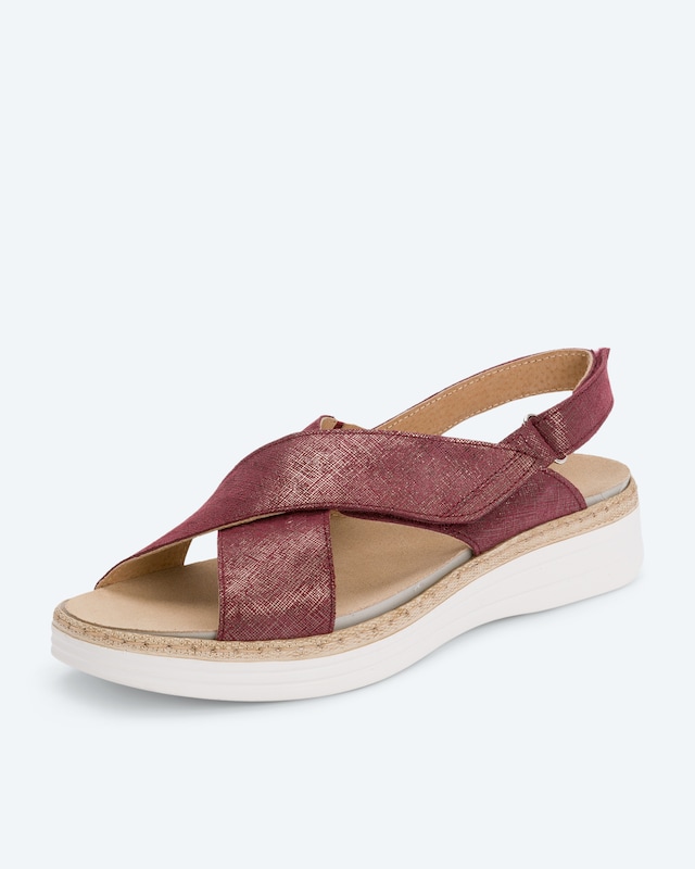 Sandale mit Glanzeffekt