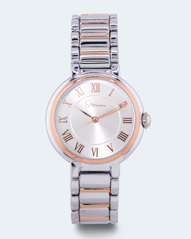 Damenuhr in Bicolor-Optik