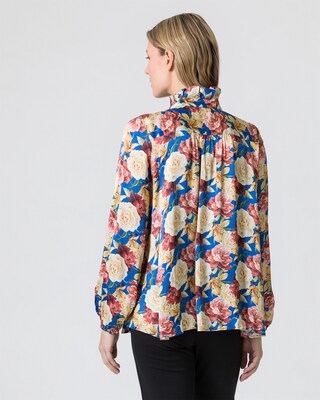Bluse mit Rosendruck