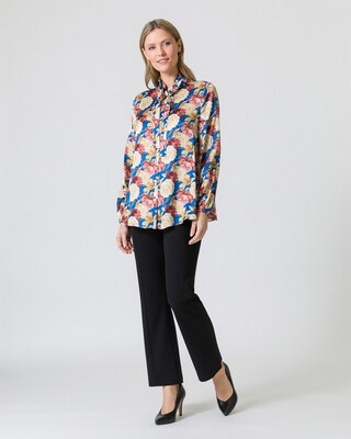Bluse mit Rosendruck