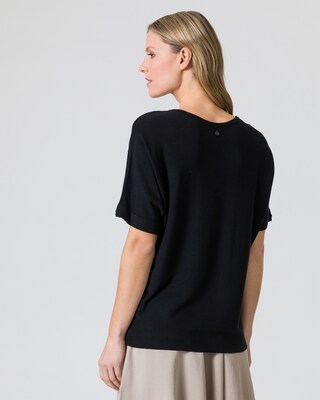 Strickshirt mit Perlenknopf