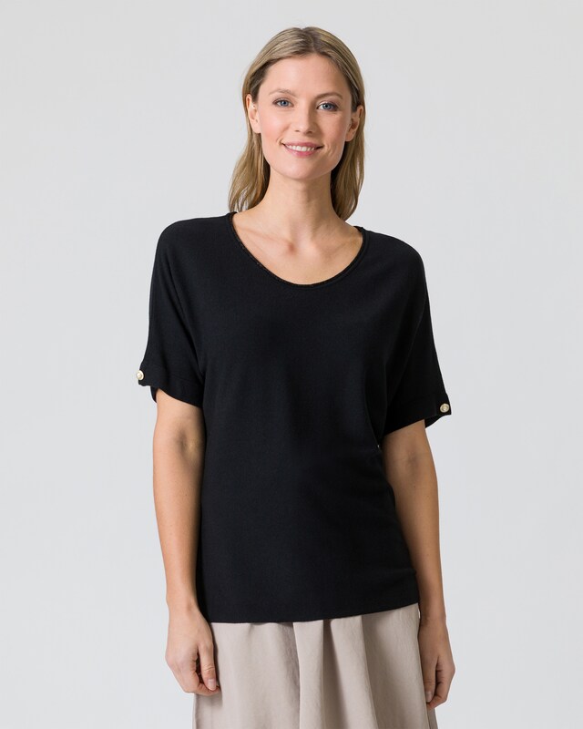 Strickshirt mit Perlenknopf