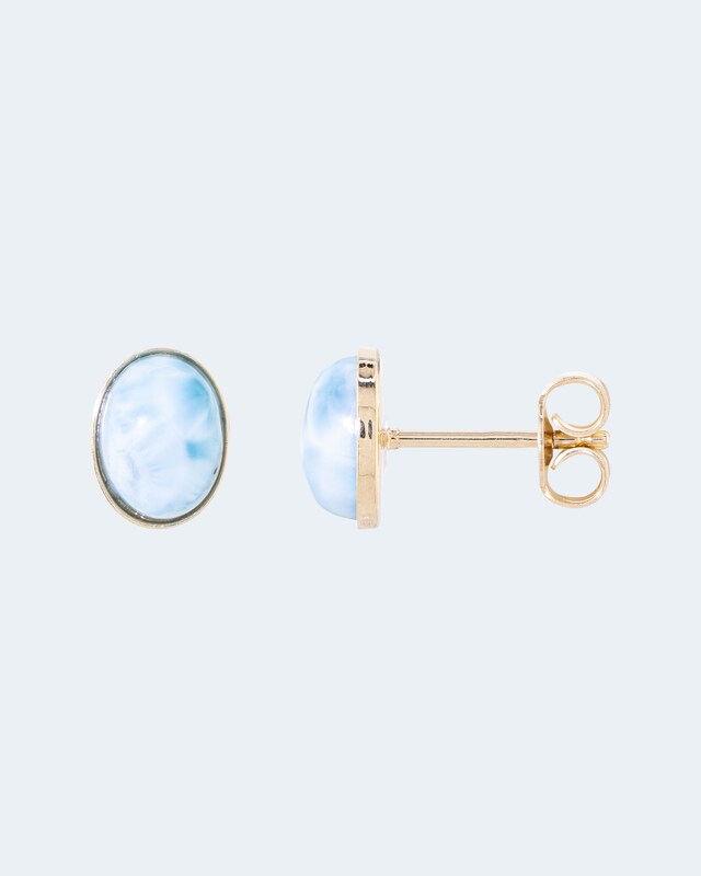 Ohrstecker mit Mondstein oder Larimar