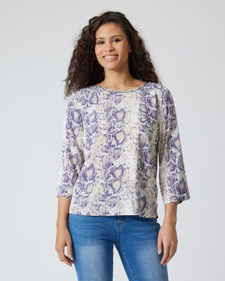 Bluse mit Schlangendruck