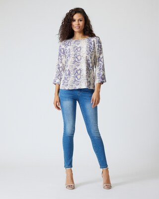 Bluse mit Schlangendruck