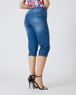 Capri Denim mit Umschlag