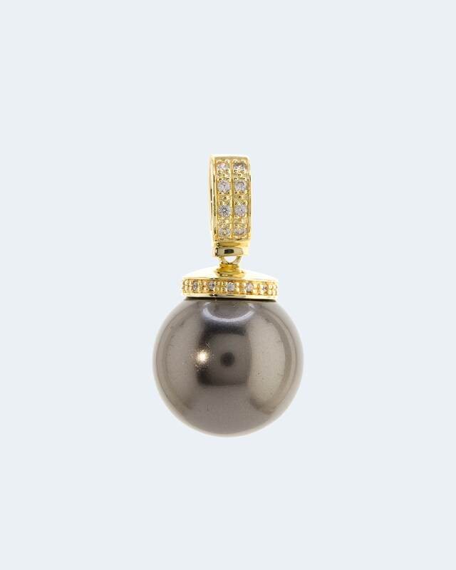 Anhänger MK-Perle 18mm & Zirkonia