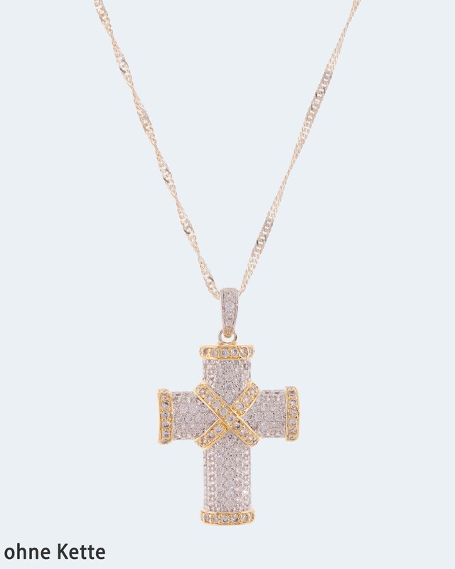 Kreuz-Anhänger in Bicolor